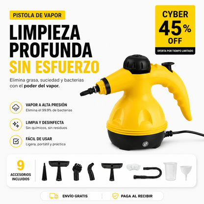 Mopa Vapor Pro – Limpieza Profesional y profunda - Resultados expertos!