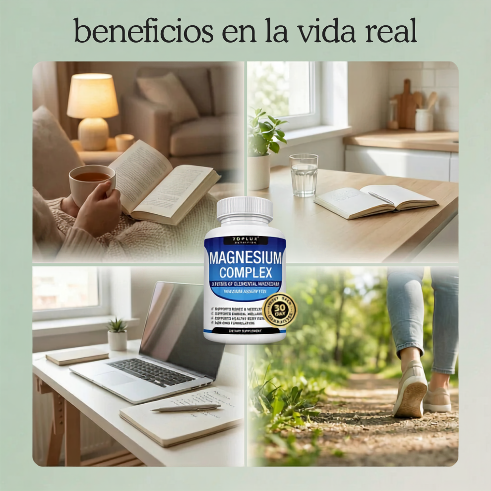 Magnesium Complex — 8 en 1 Cápsula para Músculos, Huesos y Descanso Profundo